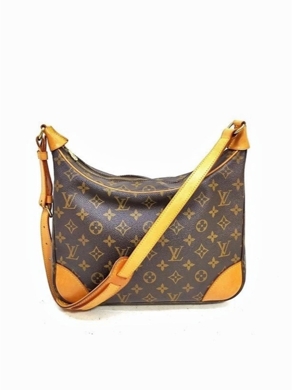 Louis Vuitton Boulogne GM Monogram Shoulder Bag in Brown & Tan